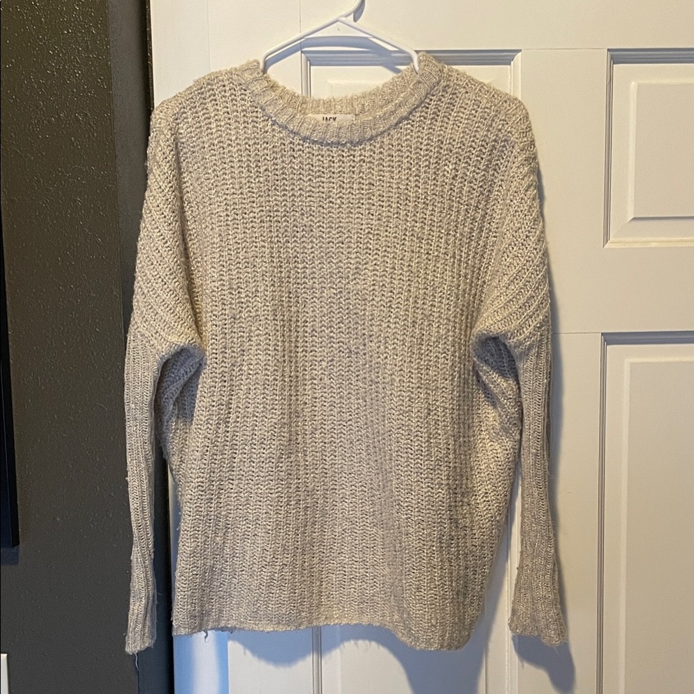 Jack by BB Dakota Soft Beige Crew Neck Sweater